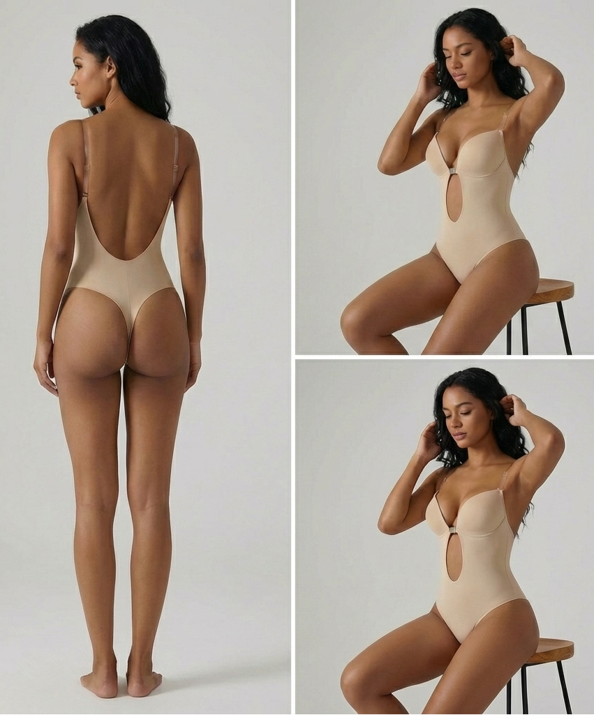 SculptLuxe™ – Deep-Plunge Shaping Bodysuit