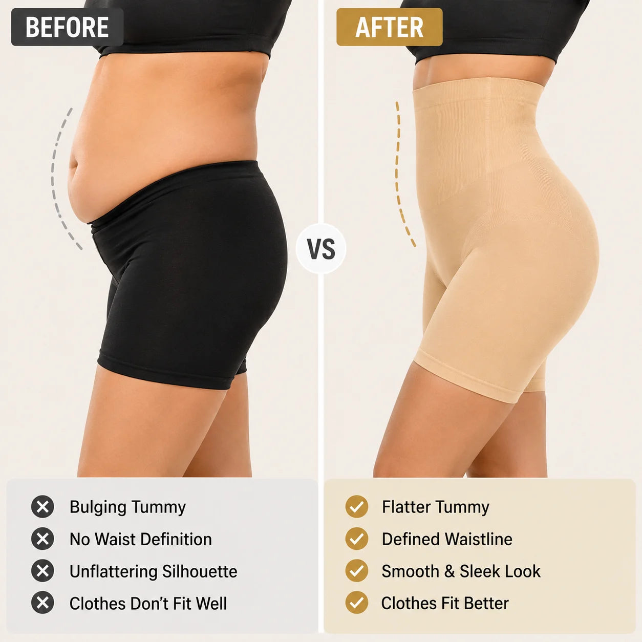 Tummy Tucker Shapewear for Women 4-in-1 Body Shaper – High-Waist Tummy Tucker for Ladies & Saree Wear