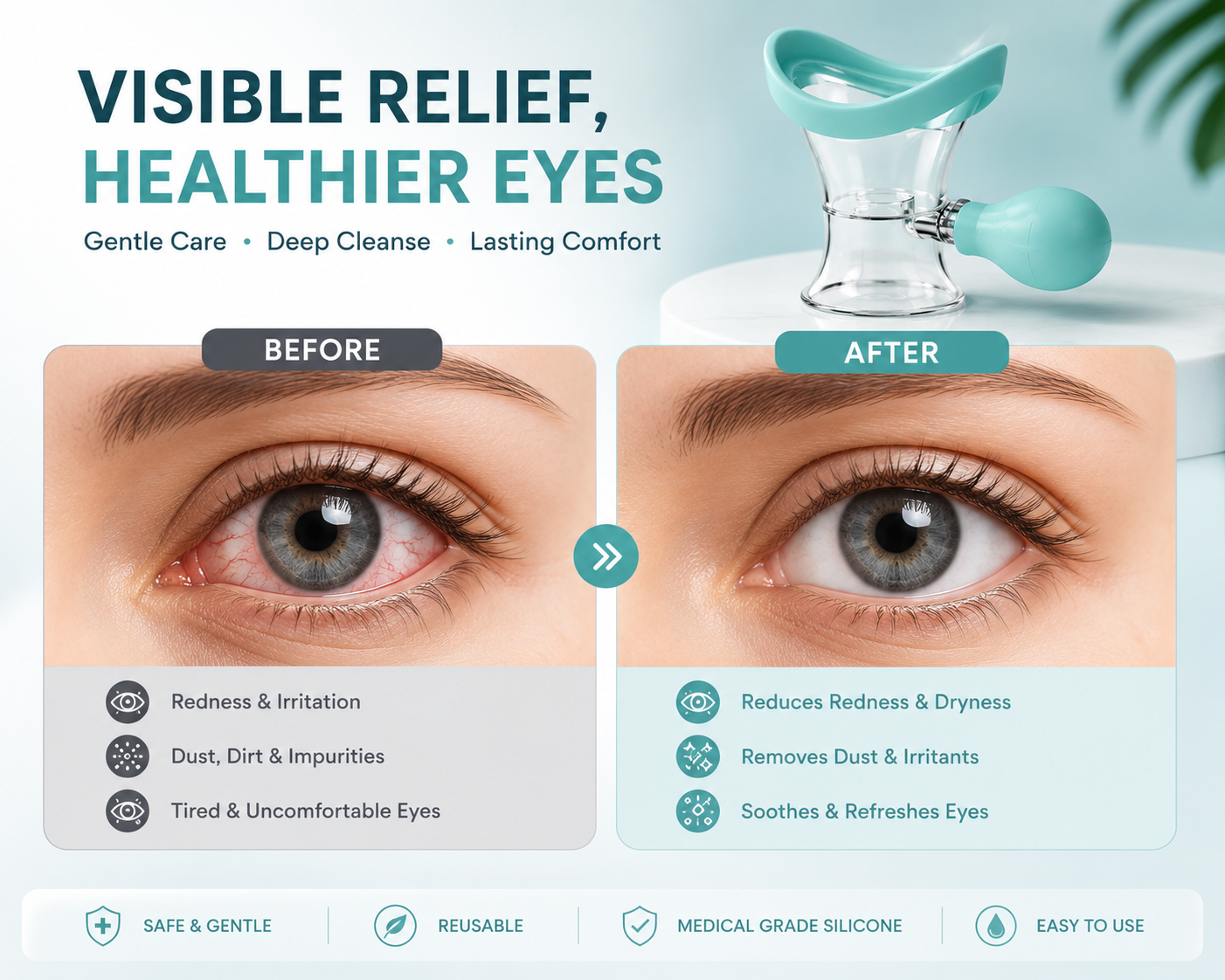 EyeRefresh Eye Wash Cup – Pack of 2